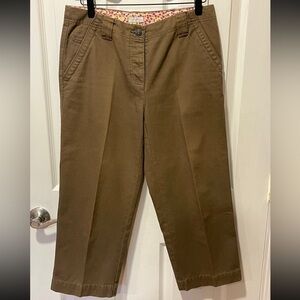 Liz Claiborne Khaki Capris Michaela Sz 4